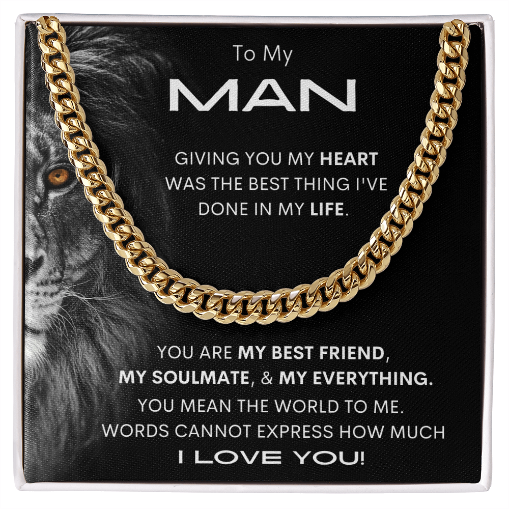 My Man Lion/ Cuban Link Chain