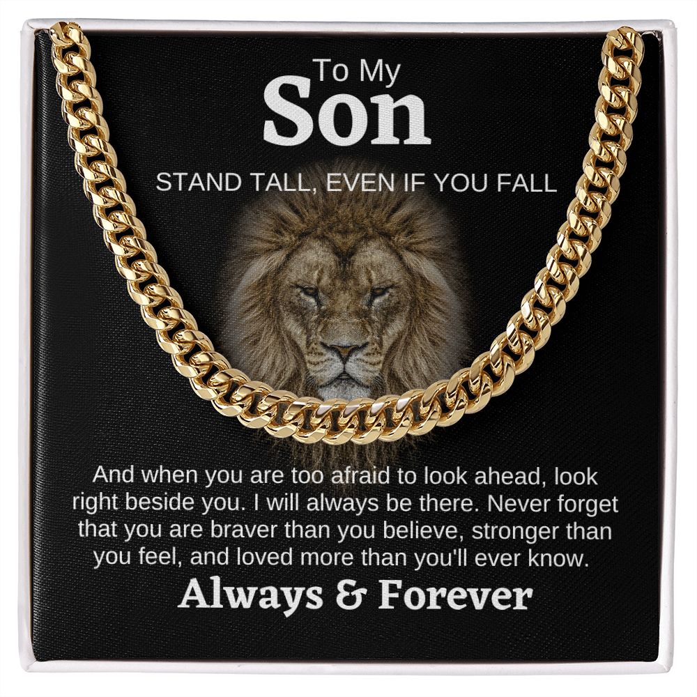 Son Lion Stand Tall Always & Forever Cuban Link