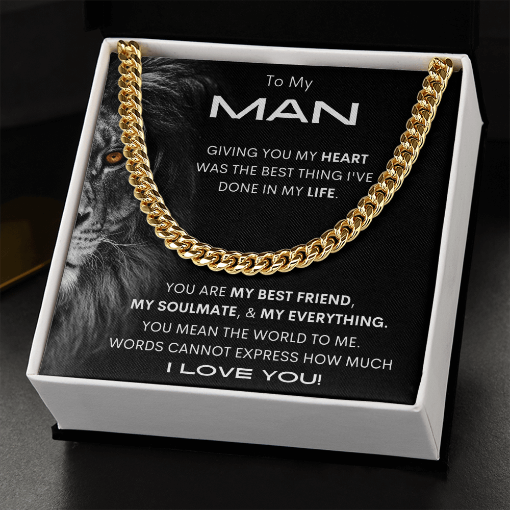 My Man Lion/ Cuban Link Chain