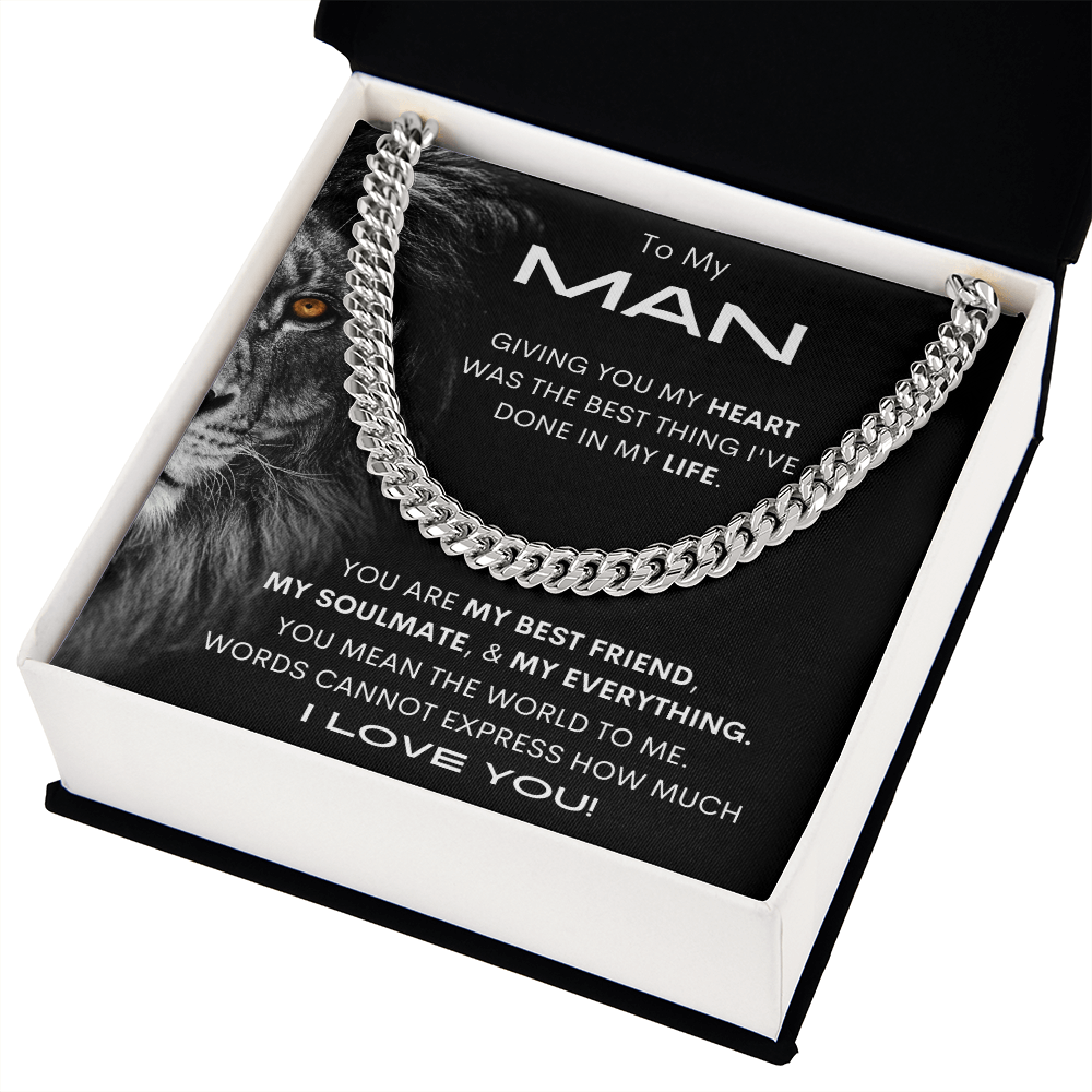 My Man Lion/ Cuban Link Chain