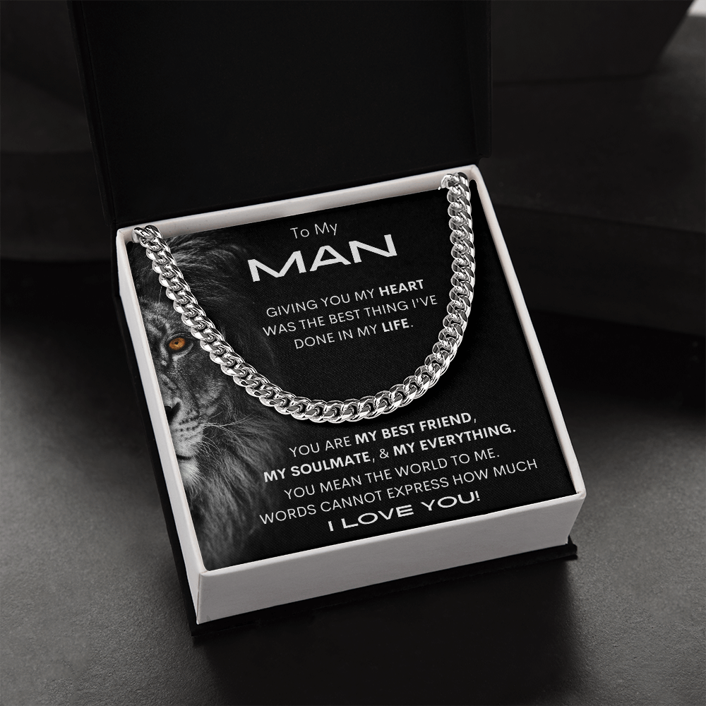 My Man Lion/ Cuban Link Chain