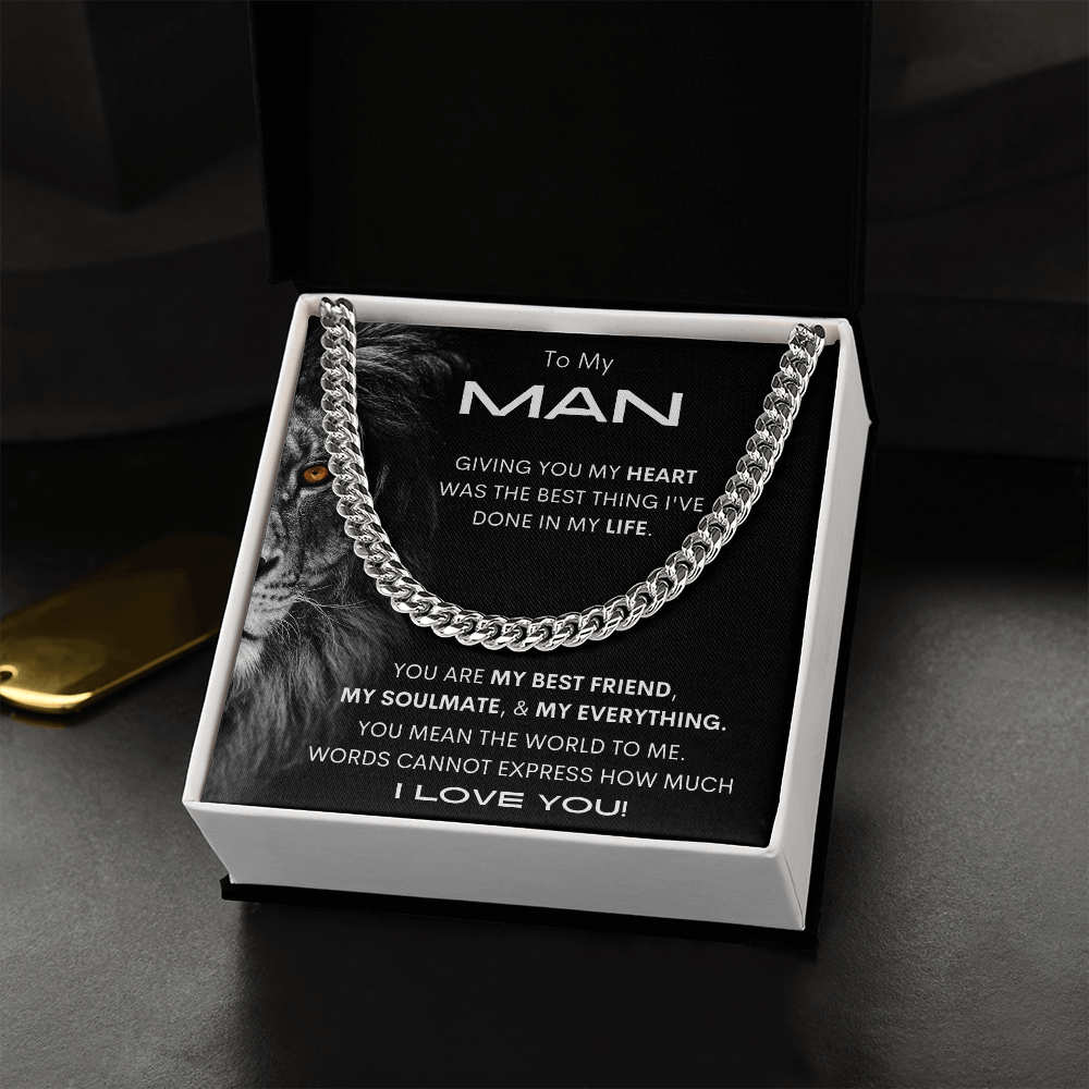 My Man Lion/ Cuban Link Chain