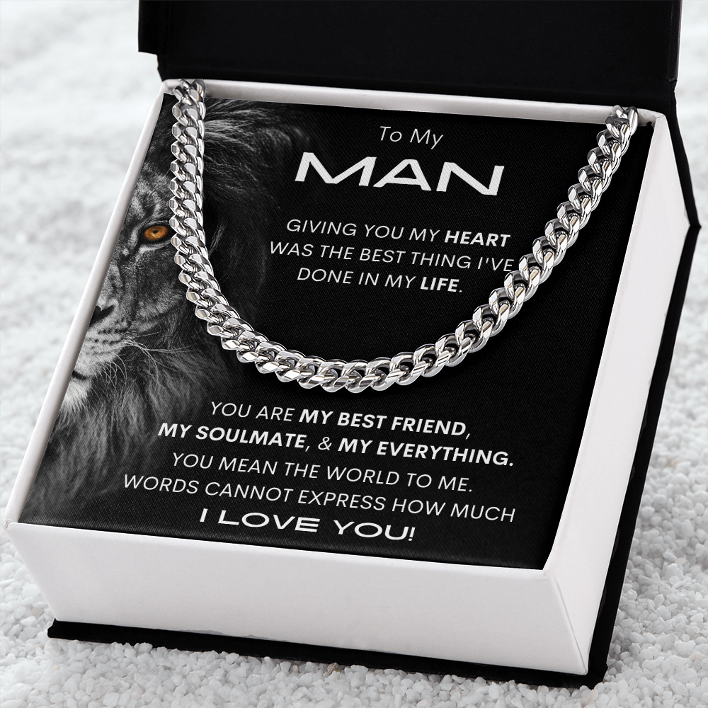 My Man Lion/ Cuban Link Chain