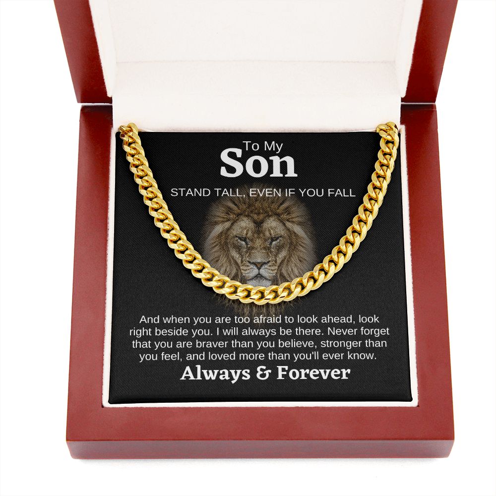 Son Lion Stand Tall Always & Forever Cuban Link