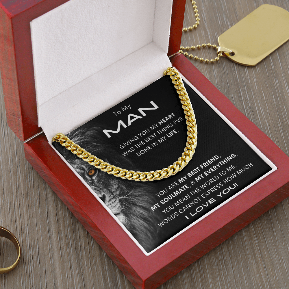 My Man Lion/ Cuban Link Chain