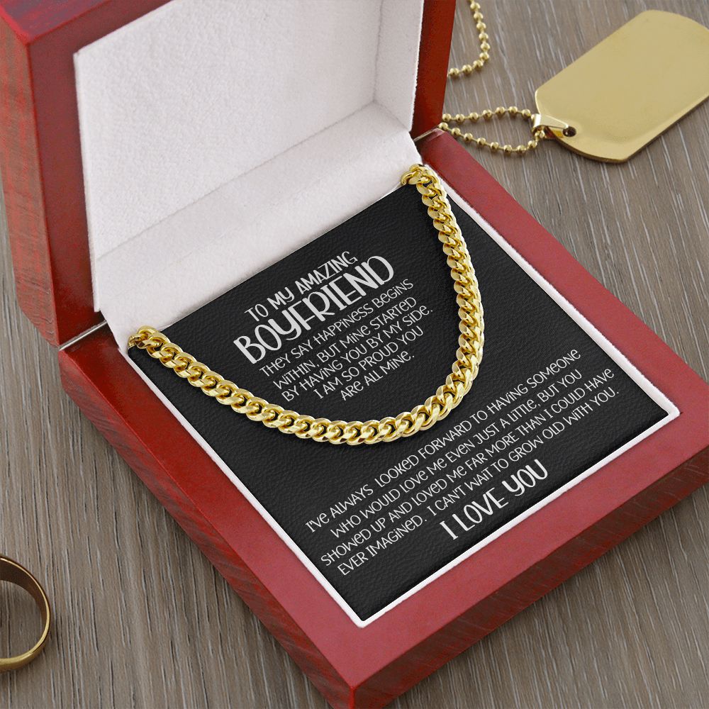 Amazing Boyfriend By My Side Cuban Link Chain