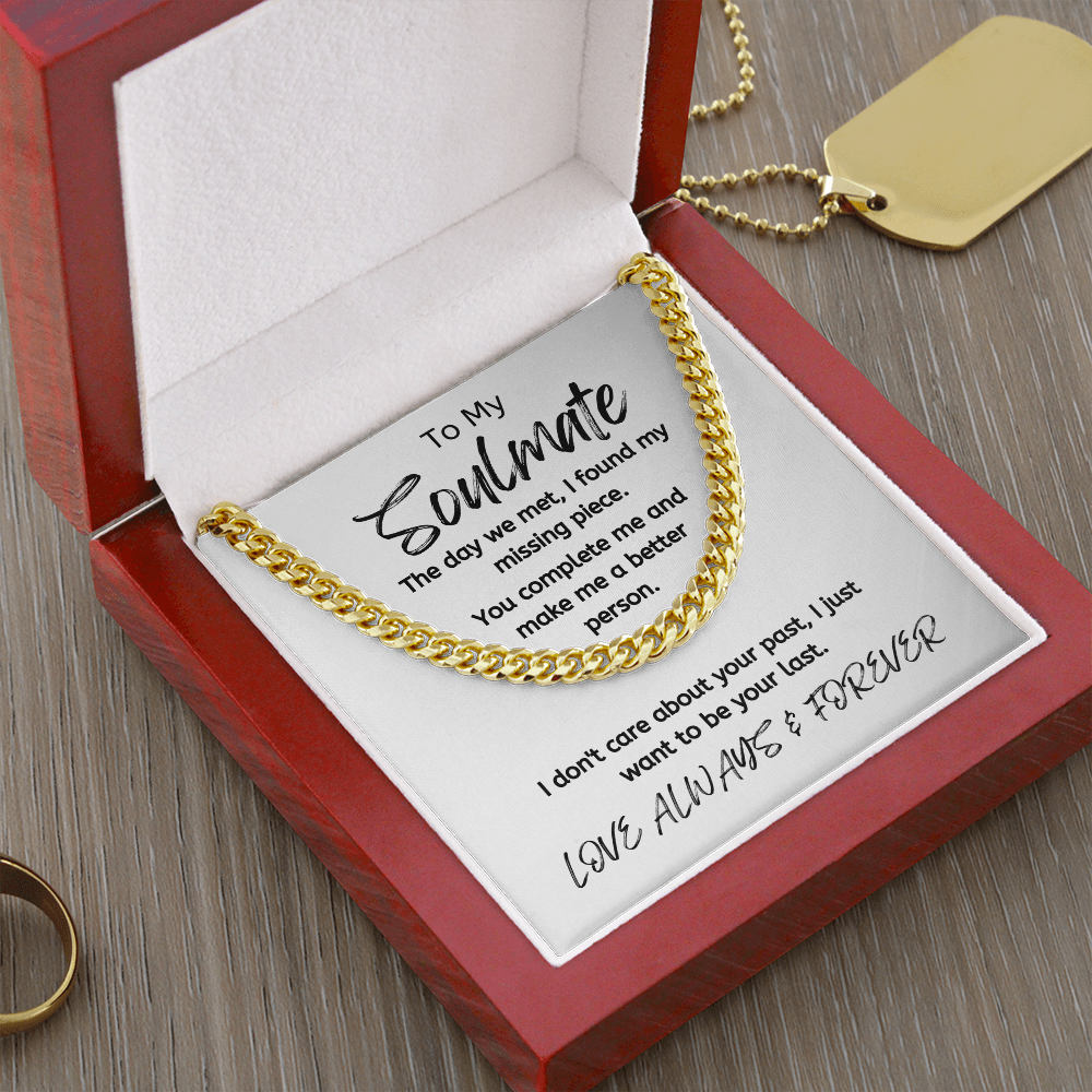 Soulmate Your Last White/ Cuban Link Necklace