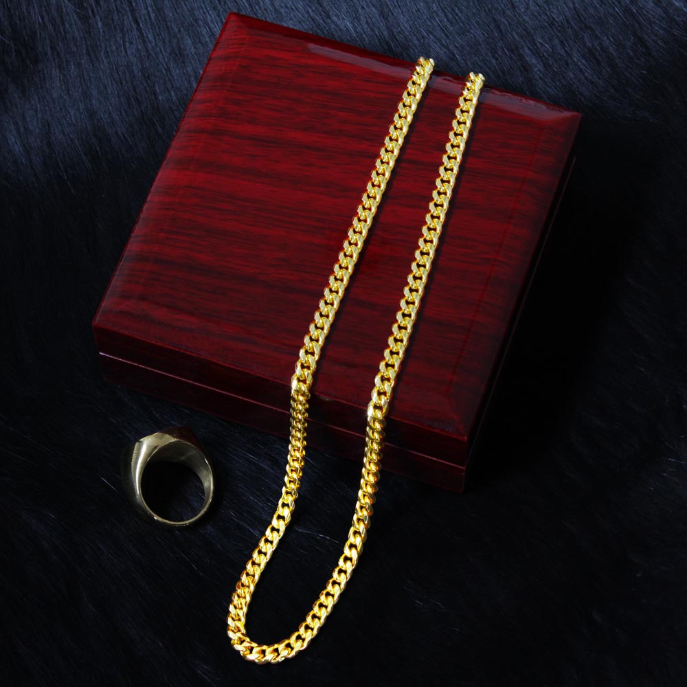 My Man Big Red Lips Cuban Chain Necklace