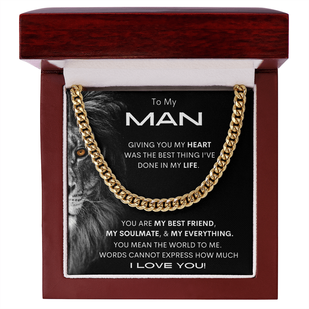 My Man Lion/ Cuban Link Chain