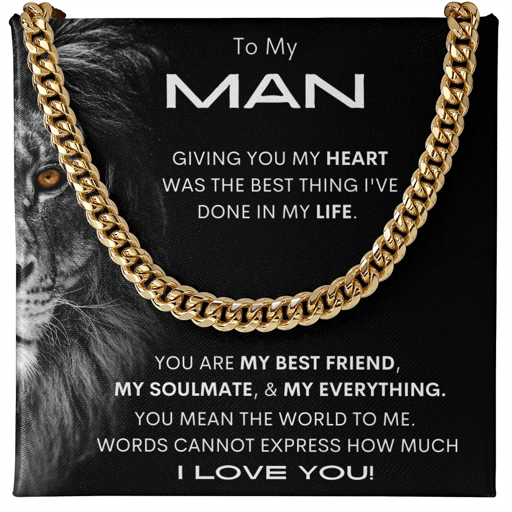 My Man Lion/ Cuban Link Chain