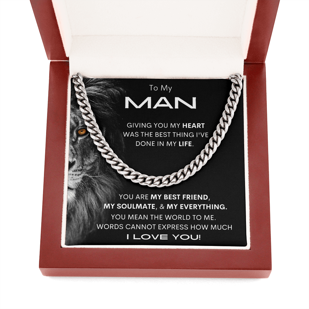 My Man Lion/ Cuban Link Chain