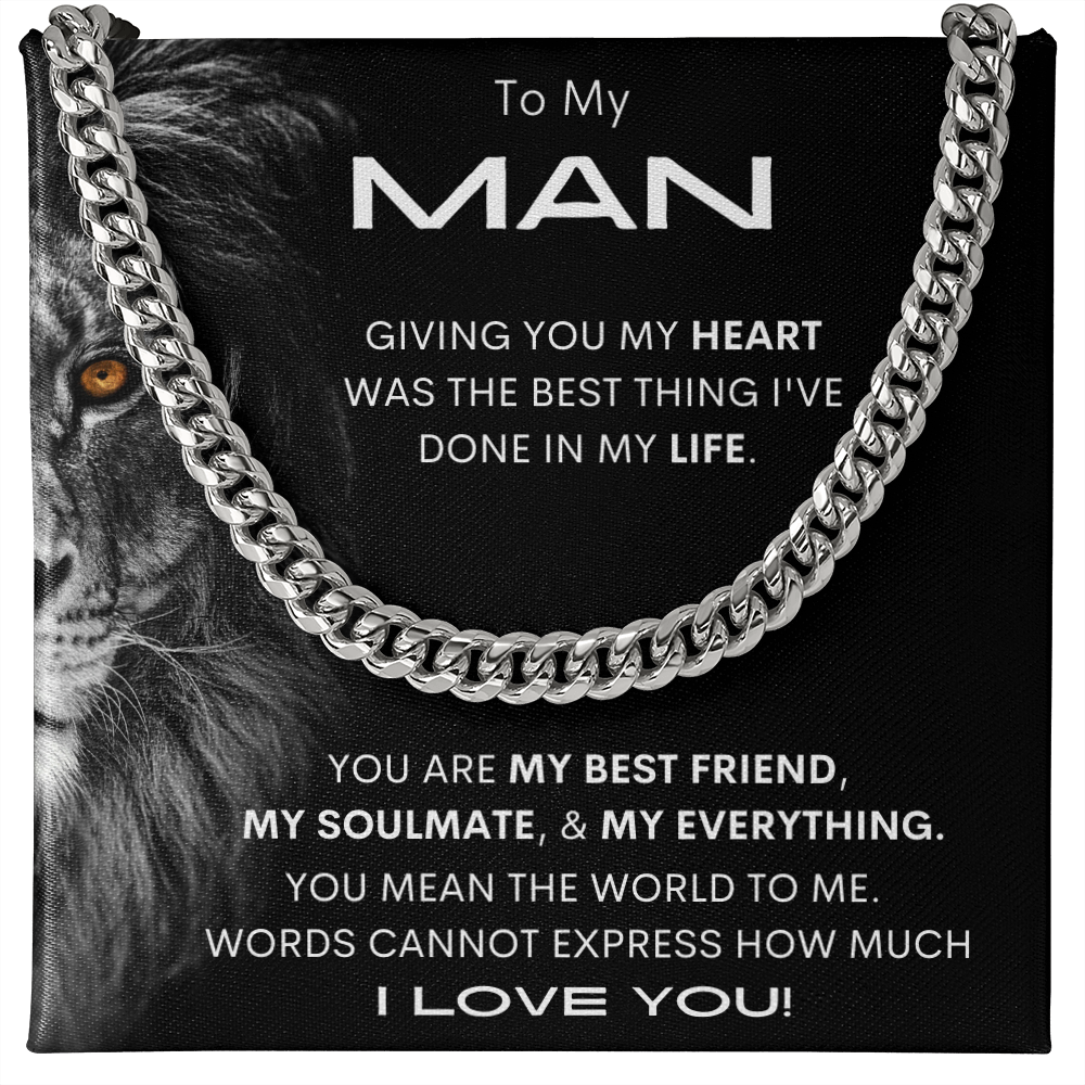 My Man Lion/ Cuban Link Chain