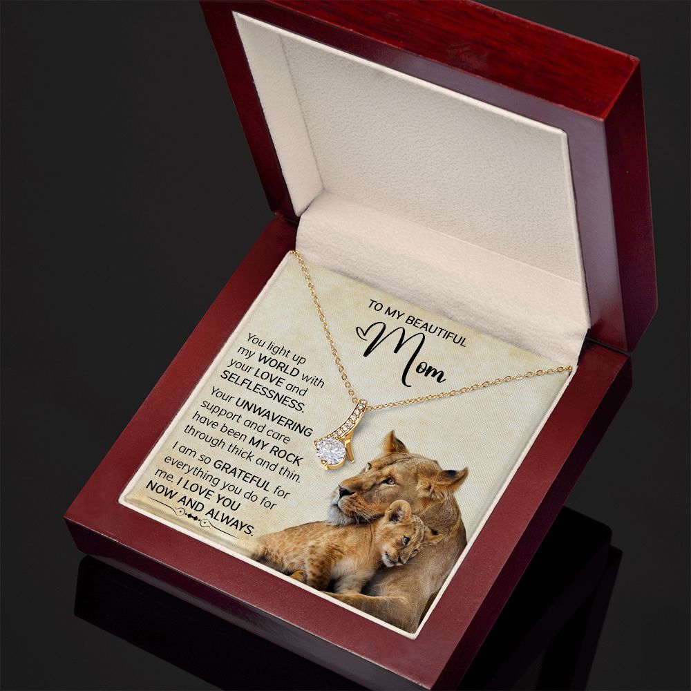 Mom Lioness My World Alluring Beauty Necklace