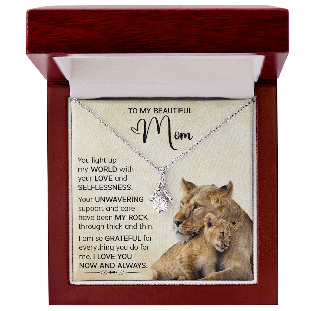 Mom Lioness My World Alluring Beauty Necklace