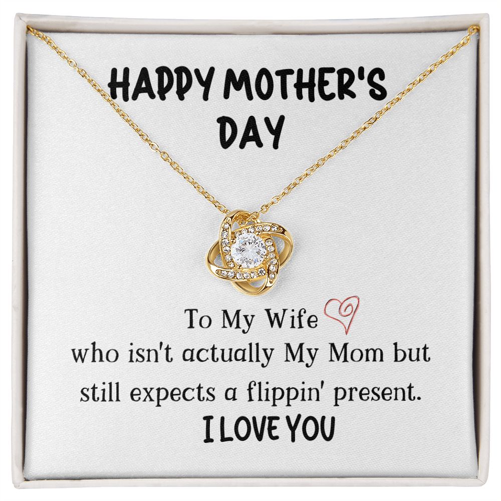 Wife Happy Mother's Day Love Knot Necklace