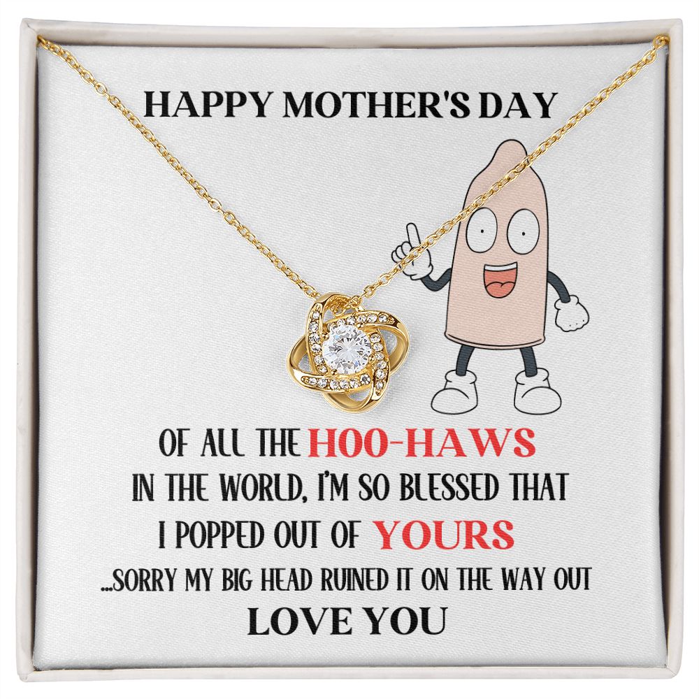 Mother's Day Your Hoo-Haw Love Knot Necklace