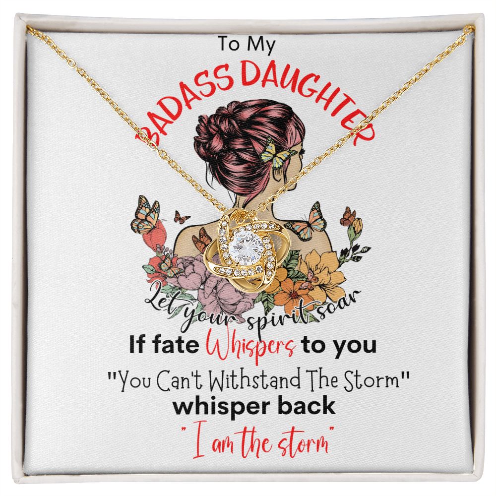 Badass Daughter Love Knot Necklace