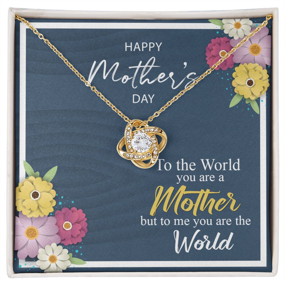 Mother's Day World Love Knot Necklace