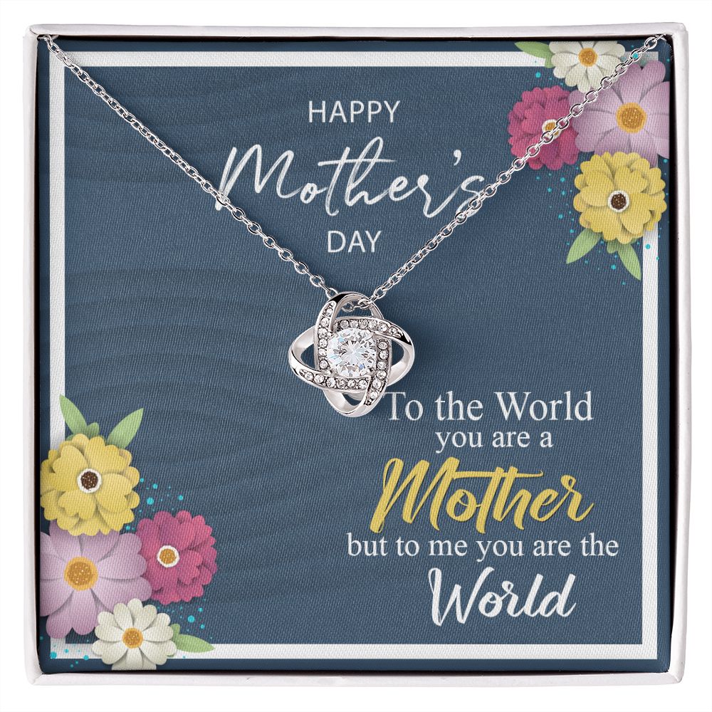 Mother's Day World Love Knot Necklace