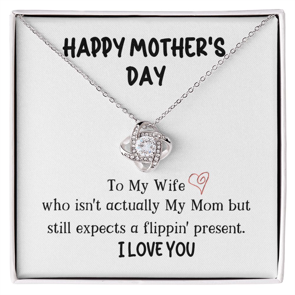 Wife Happy Mother's Day Love Knot Necklace