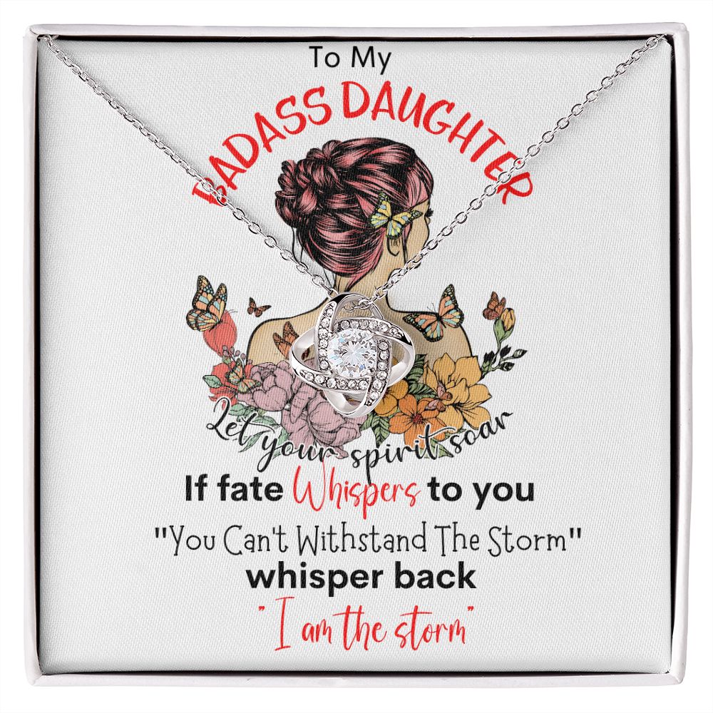 Badass Daughter Love Knot Necklace