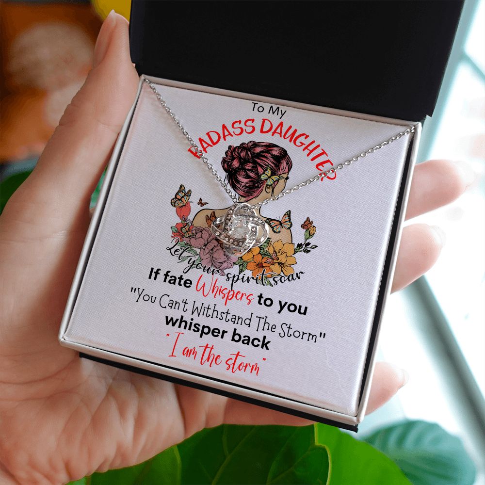 Badass Daughter Love Knot Necklace