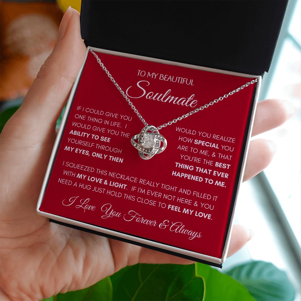 Beautiful Soulmate Special Red Love Knot Necklace
