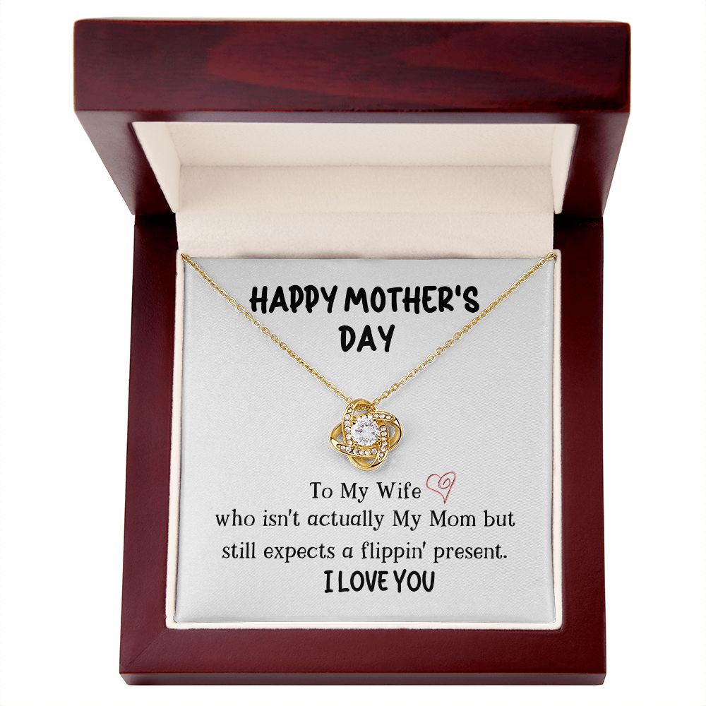 Wife Happy Mother's Day Love Knot Necklace