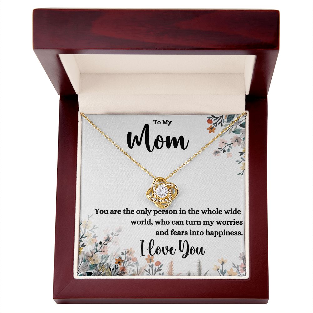 Mom The Only Person Love Knot Necklace
