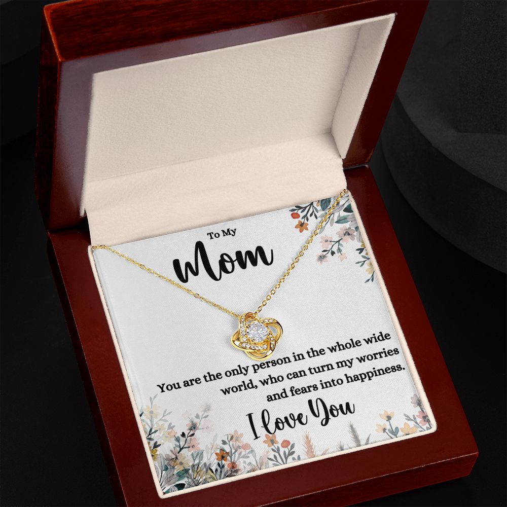 Mom The Only Person Love Knot Necklace