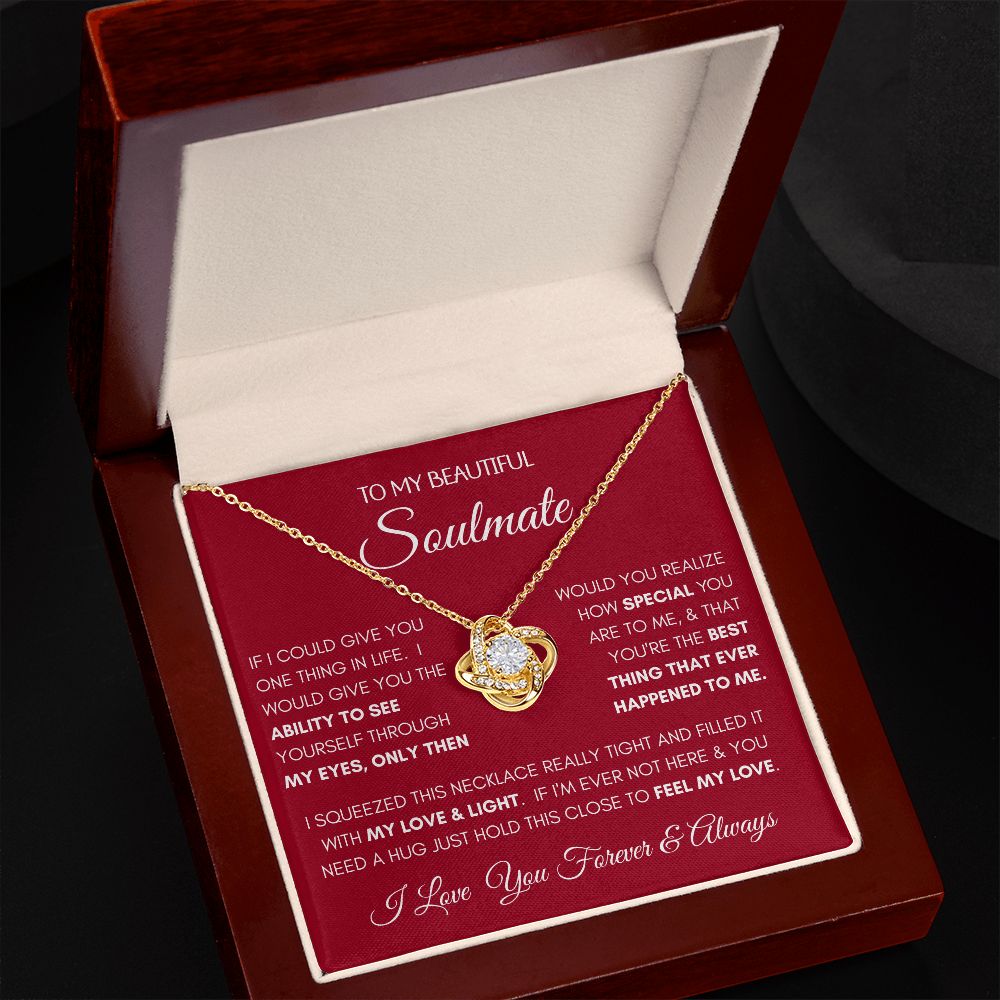 Beautiful Soulmate Special Red Love Knot Necklace