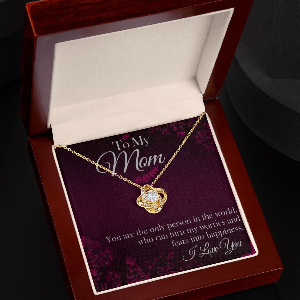 Mom You're The Only One Love Knot Necklace