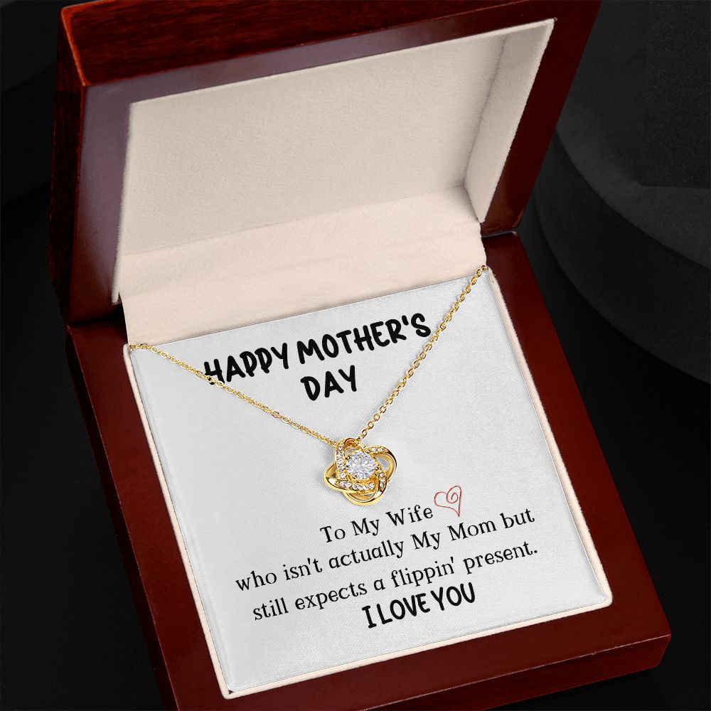 Wife Happy Mother's Day Love Knot Necklace
