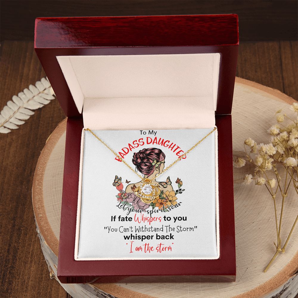 Badass Daughter Love Knot Necklace