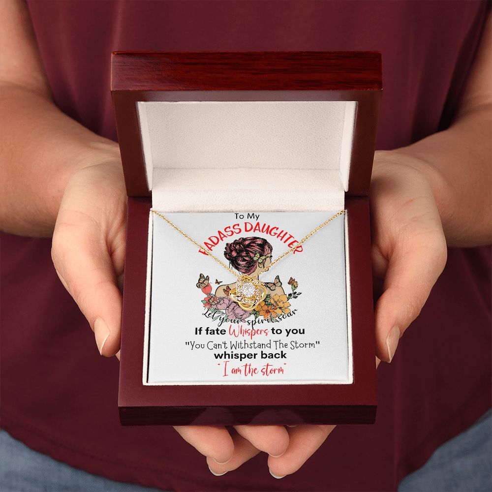 Badass Daughter Love Knot Necklace