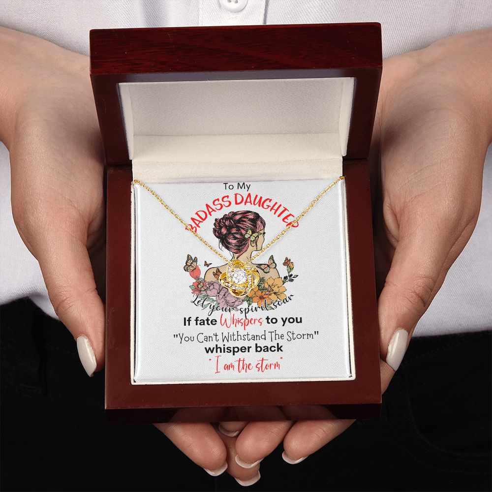 Badass Daughter Love Knot Necklace