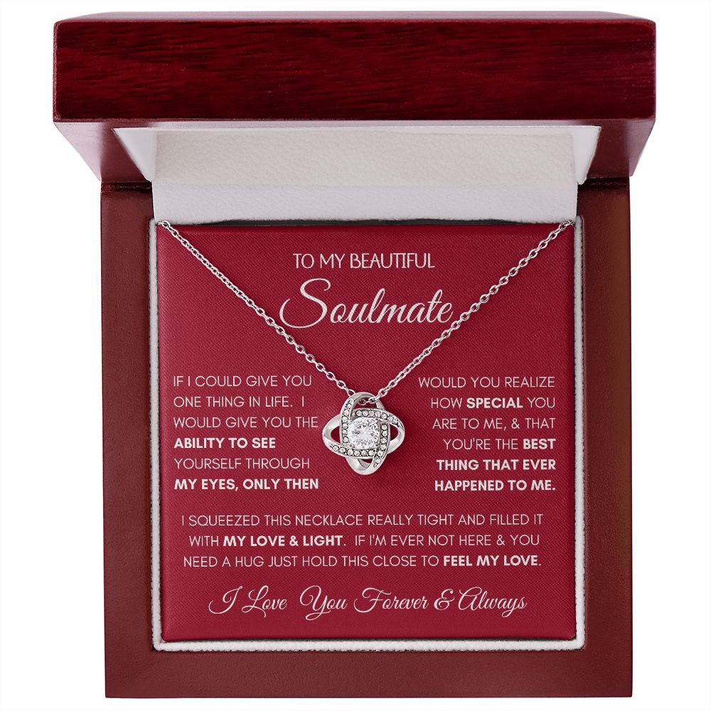 Beautiful Soulmate Special Red Love Knot Necklace