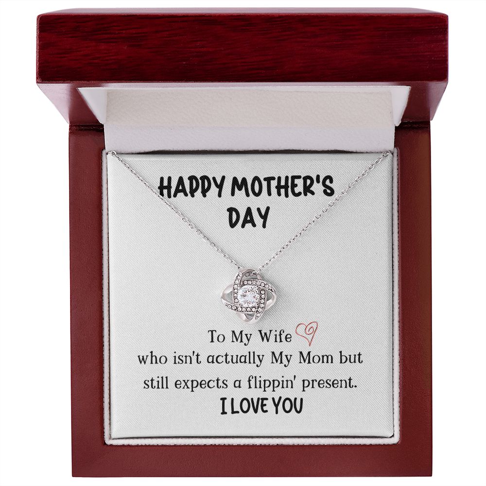 Wife Happy Mother's Day Love Knot Necklace