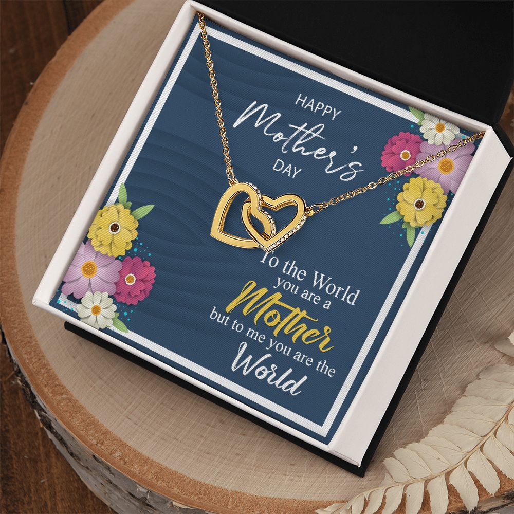 Mother's Day World Interlocking Hearts Necklace