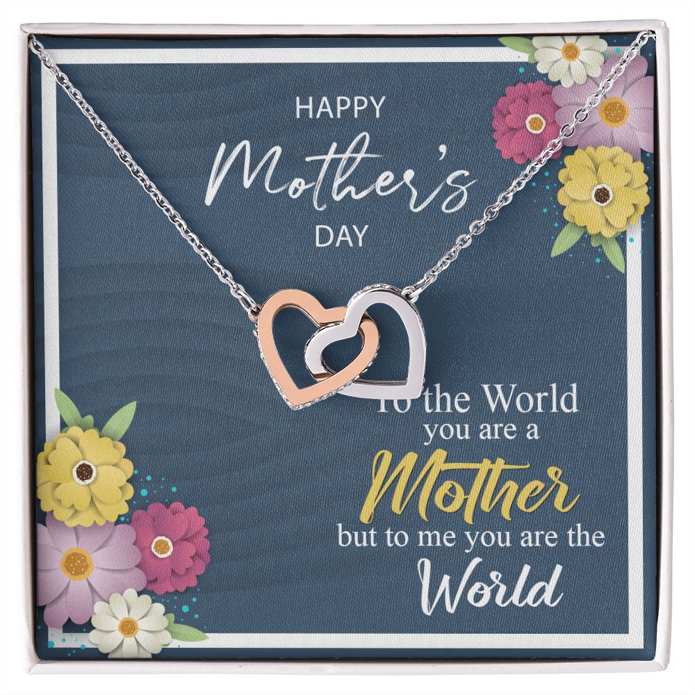 Mother's Day World Interlocking Hearts Necklace