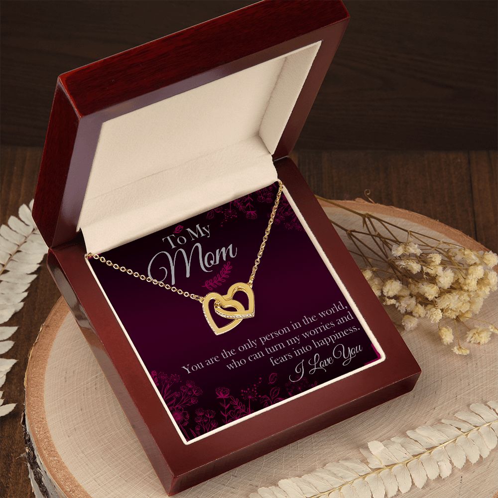 Mom You're The Only One Interlocking Hearts Necklace