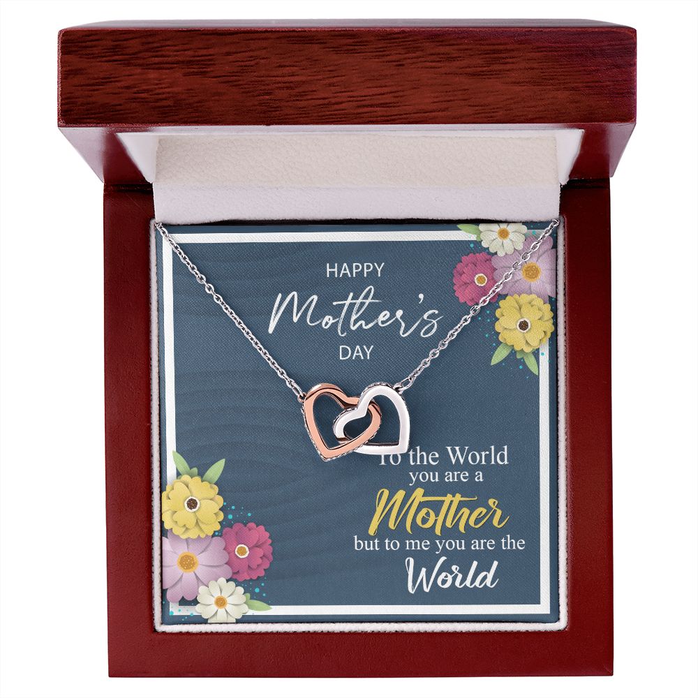 Mother's Day World Interlocking Hearts Necklace
