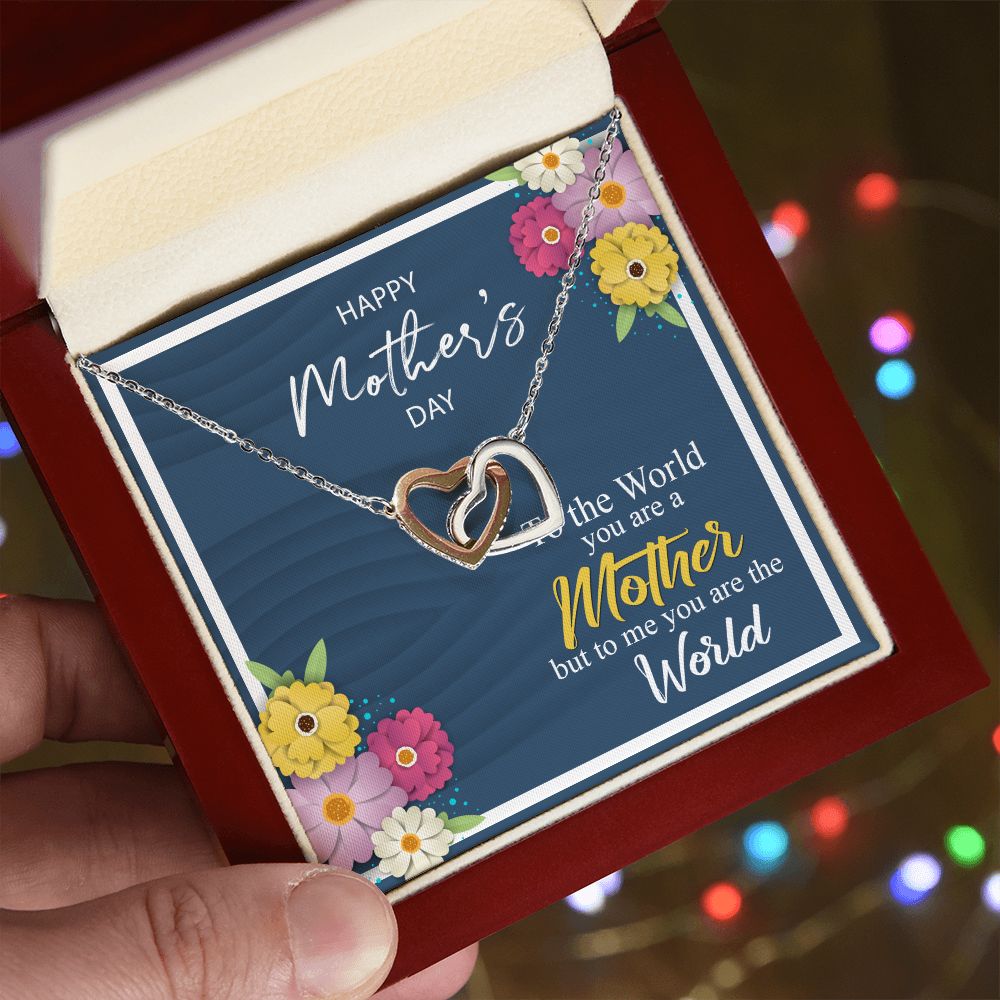 Mother's Day World Interlocking Hearts Necklace