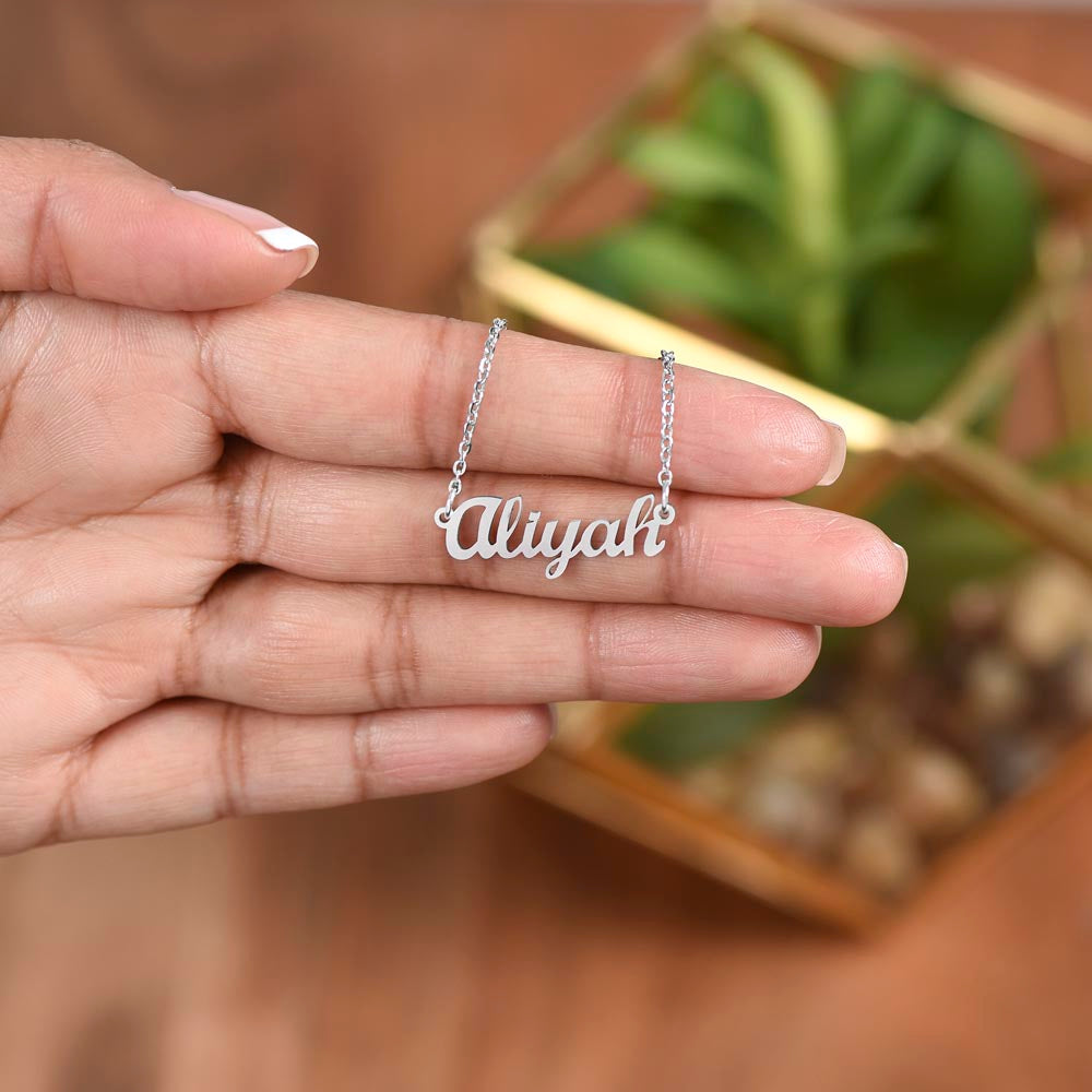 Daughter Old Lion Custom Name Necklace