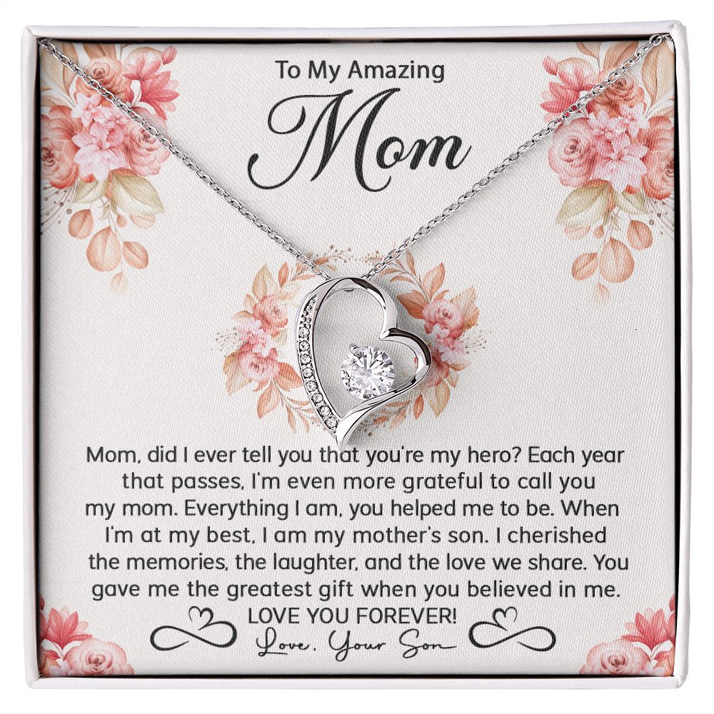Mom Son My Hero Forever Love Necklace