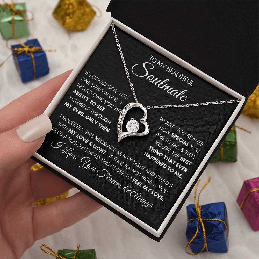 Beautiful Soulmate Special BLK Forever Love Necklace