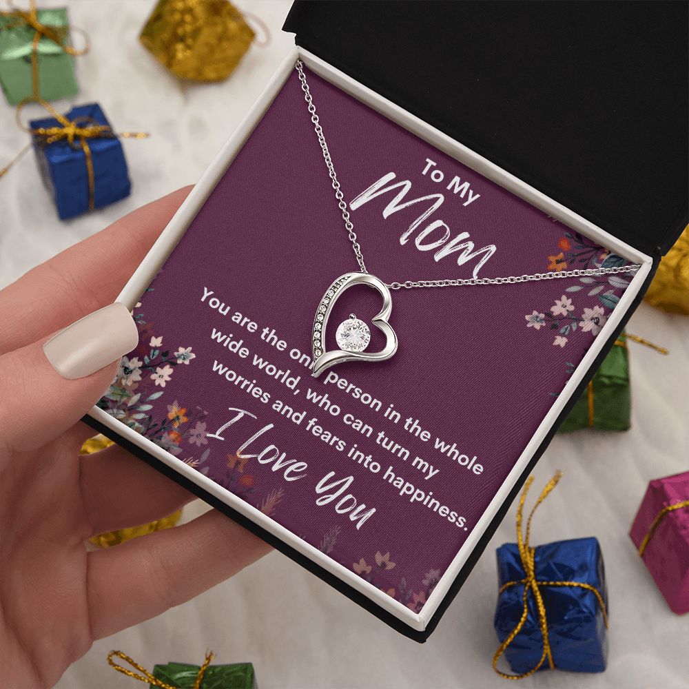 Mom The Only Person Wine Forever Love Necklace