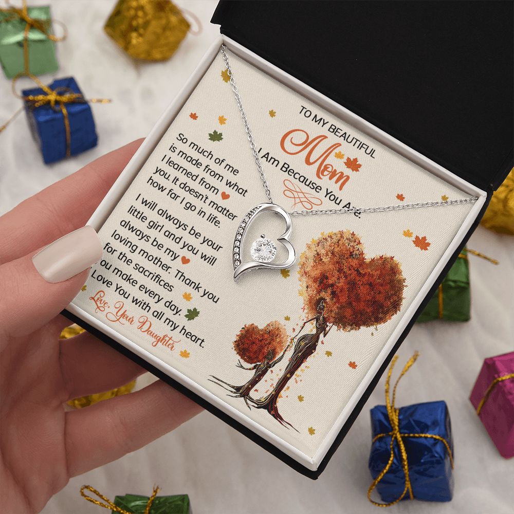 Mom Daughter I AM Forever Love Necklace