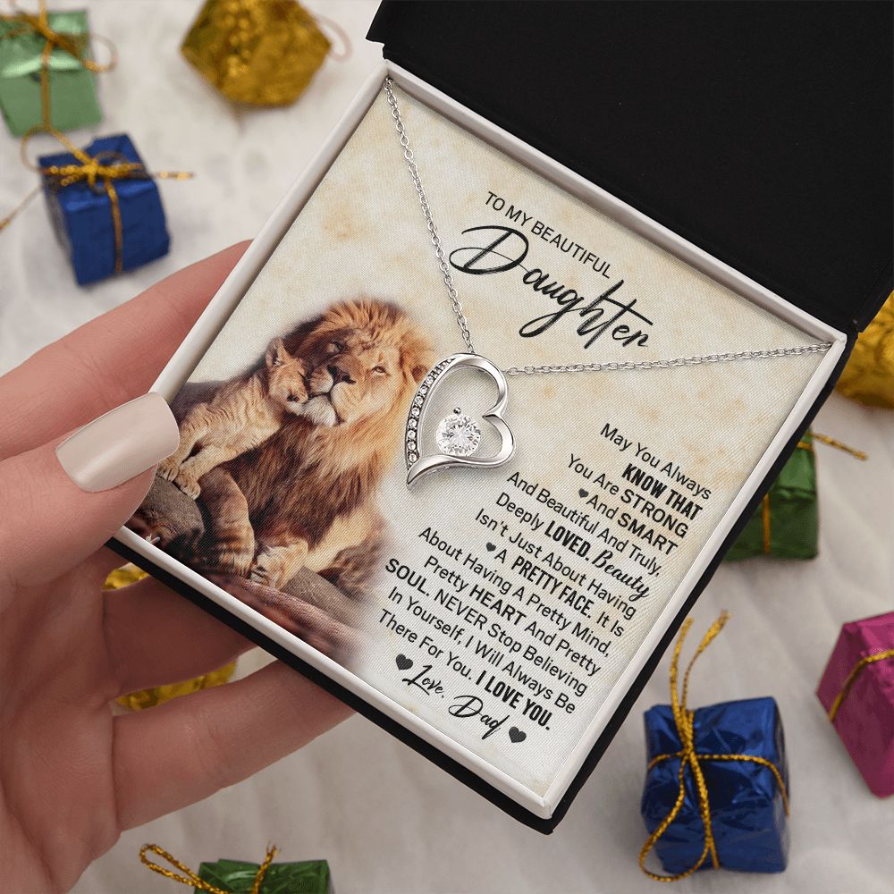 Daughter Pretty Lion Forever Love Necklace