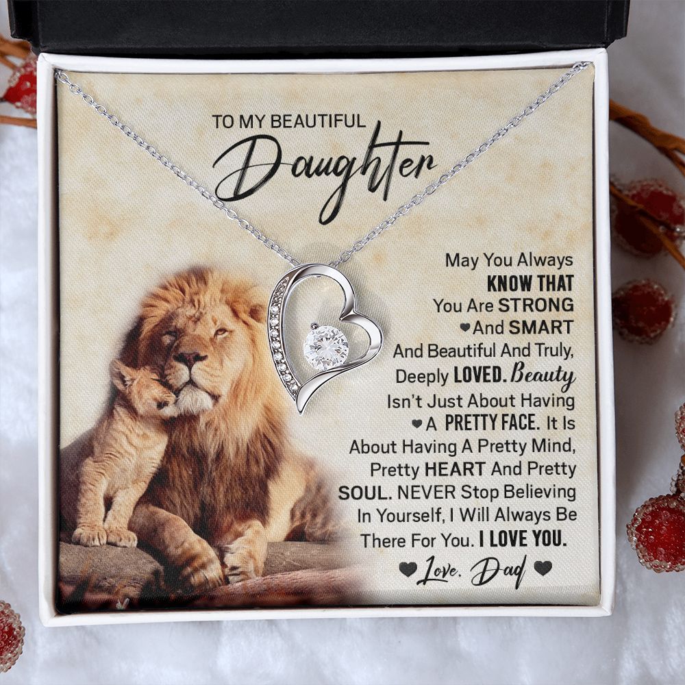 Daughter Pretty Lion Forever Love Necklace